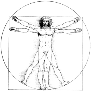 Vitruvian människa balans